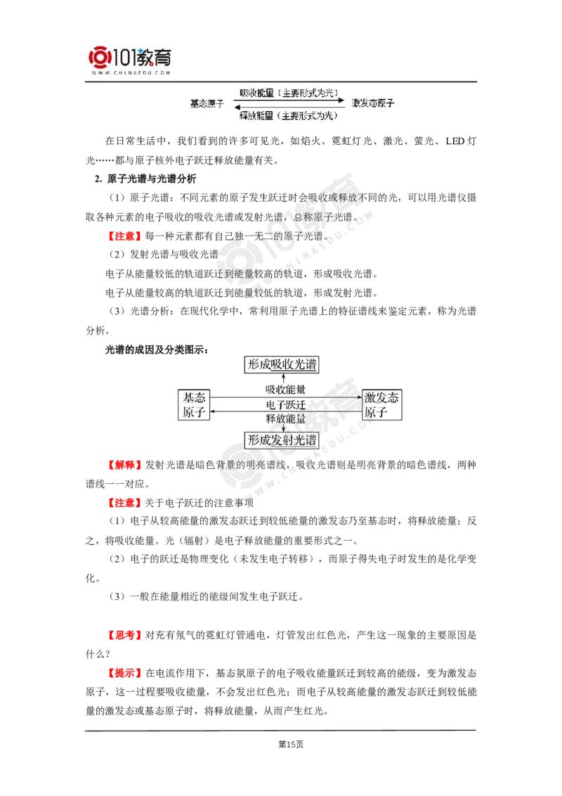 001选择性必修2第一章原子结构与性质第一节原子结构_新人教版高二化学选修一、二、三_新人教版高中化学选择性必修第二册_高二化学（选择性必修第二册）学案练习