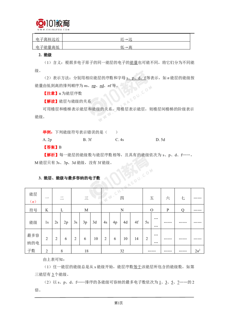 001选择性必修2第一章原子结构与性质第一节原子结构_新人教版高二化学选修一、二、三_新人教版高中化学选择性必修第二册_高二化学（选择性必修第二册）学案练习