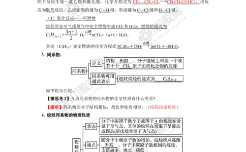 选择性必修3第二章烃第一节烷烃_新人教版高二化学选修一、二、三_新人教版高中化学选择性必修第三册_高二化学（选择性必修第三册）学案练习