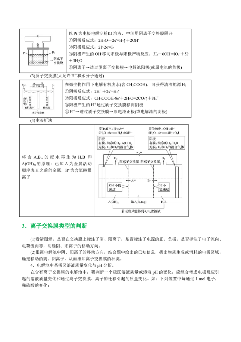 重难点突破离子交换膜的分析与应用(原卷版)_05高考化学_新高考复习资料_2024年新高考资料_二轮复习资料_2024年高考化学二轮复习讲练测（新教材新高考）_配套练习（原卷版+解析版）