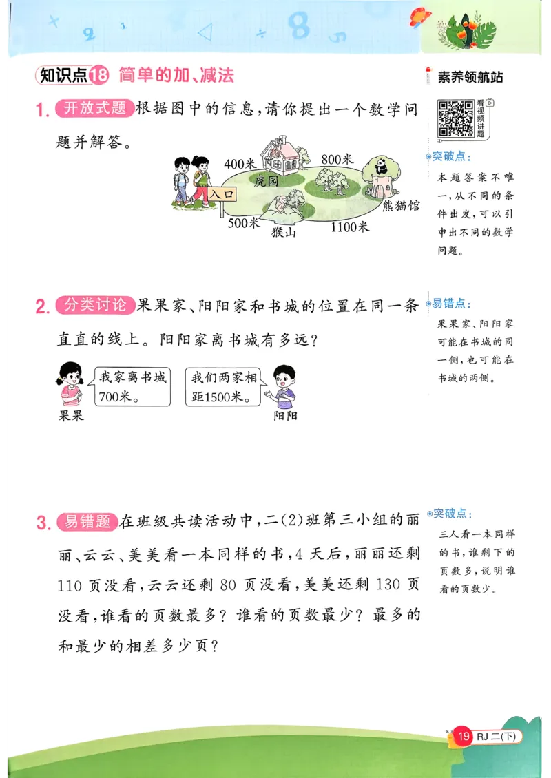 二下创新情景题应用阳光同学26春人教_26春人教版数学三下_09、练习题+试卷合集_-26春《计算小达人》_26春《阳光同学计算小达人》人教2下