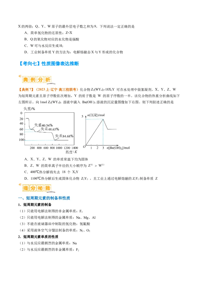 题型08元素周期律推断（原卷版）_05高考化学_2024年新高考资料_2.2024二轮复习_2024年高考化学二轮热点题型归纳与变式演练（新高考通用）