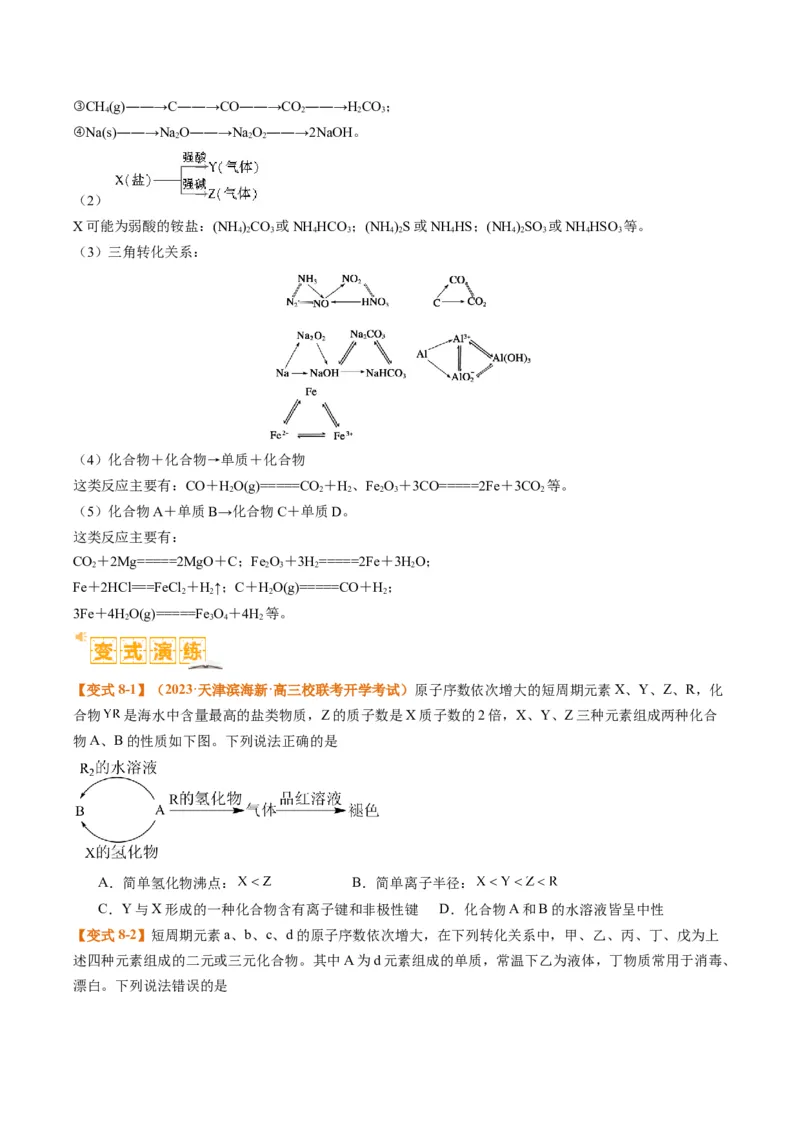 题型08元素周期律推断（原卷版）_05高考化学_2024年新高考资料_2.2024二轮复习_2024年高考化学二轮热点题型归纳与变式演练（新高考通用）