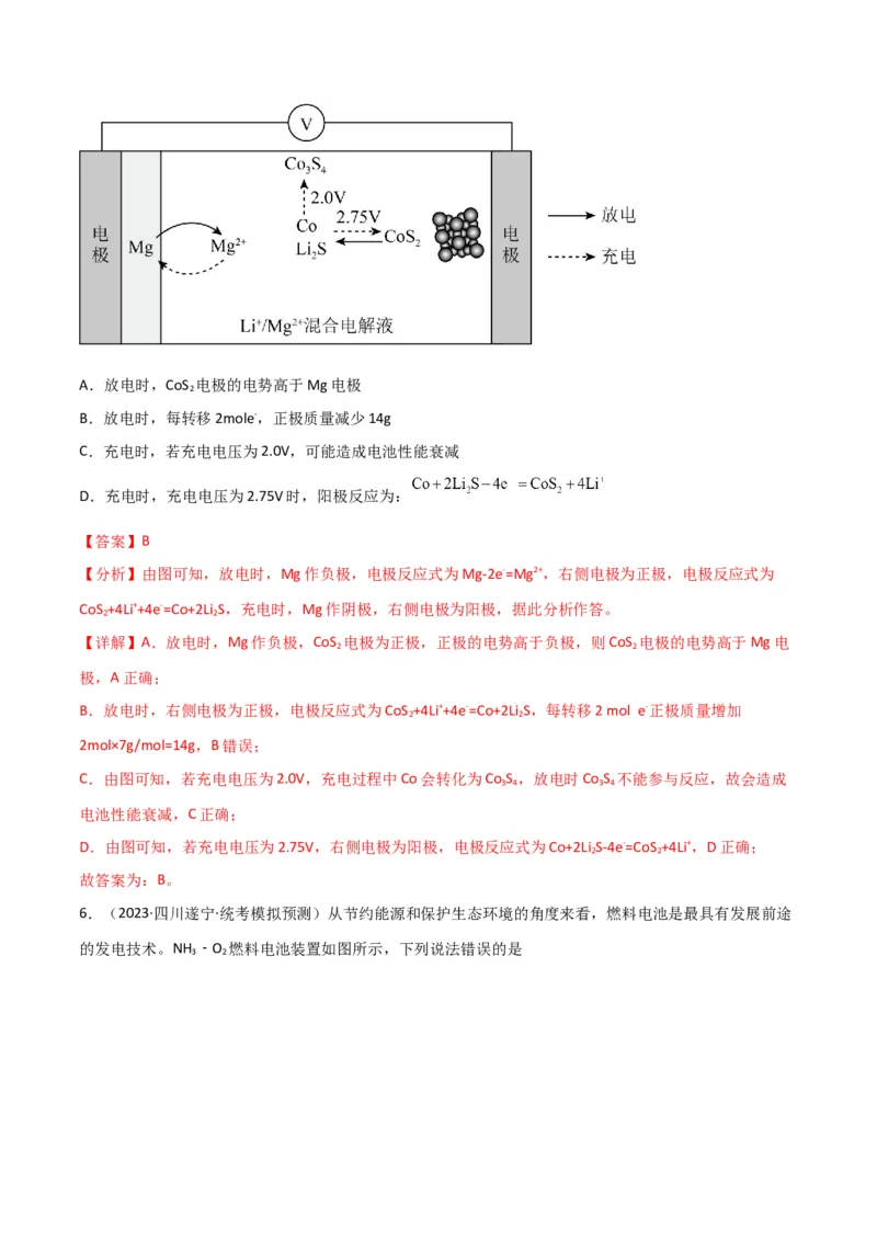 考点巩固卷07化学反应与能量-2024年高考化学一轮复习考点通关卷（新高考通用）（解析版）_05高考化学_2024年新高考资料_1.2024一轮复习_2024年高考化学一轮复习考点通关卷（新高考通用）