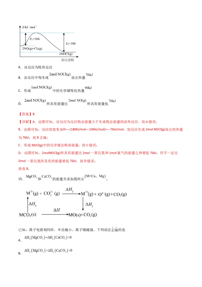 考点巩固卷07化学反应与能量-2024年高考化学一轮复习考点通关卷（新高考通用）（解析版）_05高考化学_2024年新高考资料_1.2024一轮复习_2024年高考化学一轮复习考点通关卷（新高考通用）