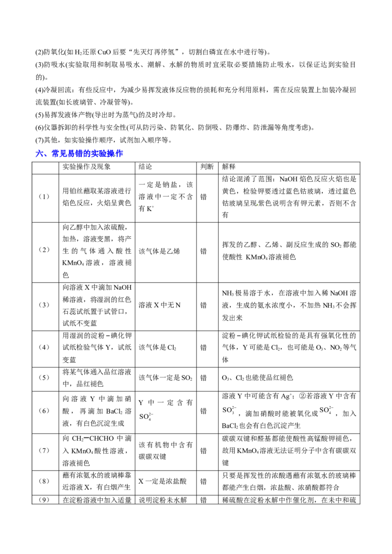 通关03化学实验基础（原卷版）-备战2024年高考化学抢分秘籍（新高考专用）_05高考化学_2024年新高考资料_5.2024三轮冲刺_备战2024年高考化学抢分秘籍（新高考专用）322209527