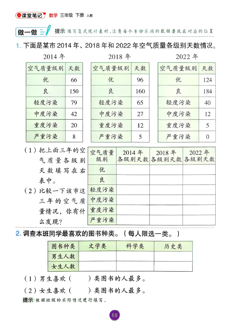 26春人教版三年级下册数学课堂笔记_26春人教版数学三下_00、更新资料3月18日_第三套_04.人教数学3下课堂笔记26春