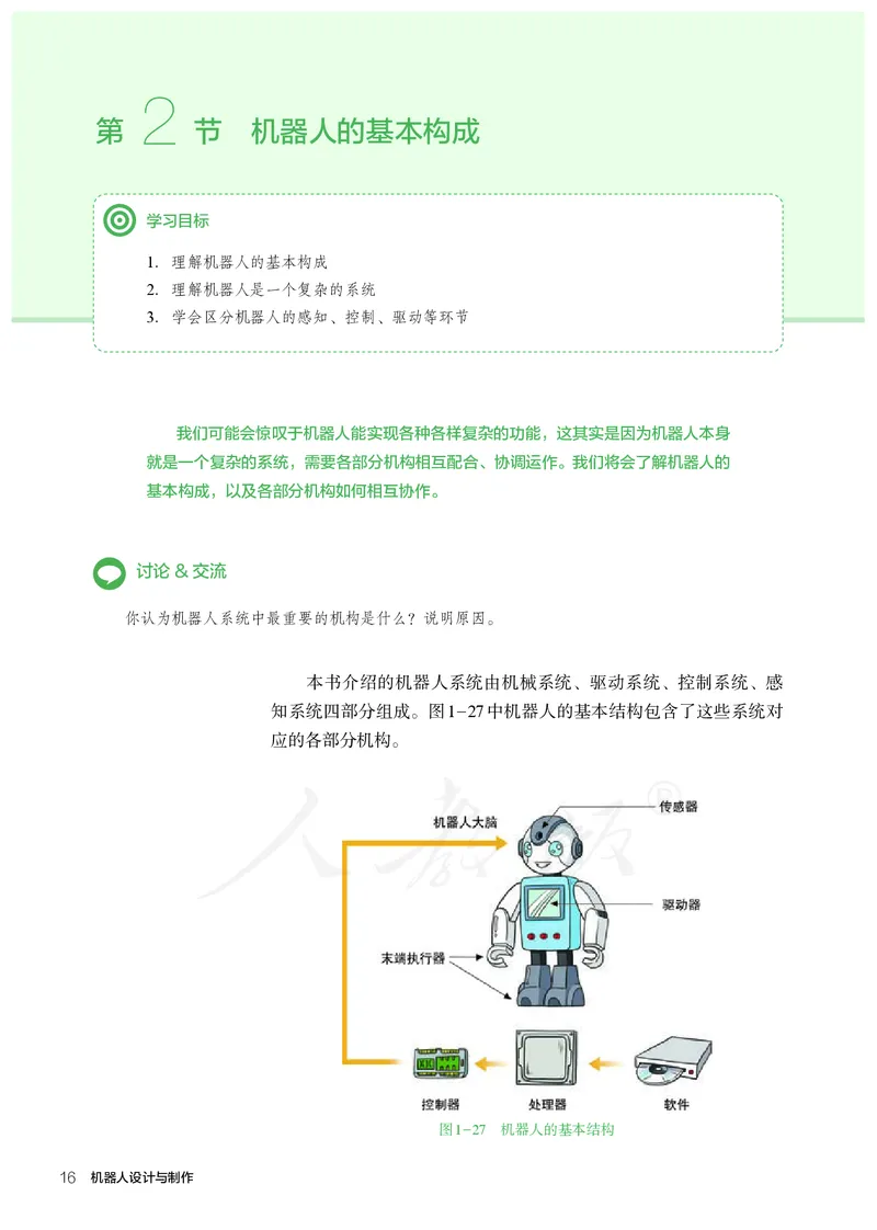 普通高中教科书&middot;通用技术选择性必修机器人设计与制作(1)_高中全套电子教材及答案。_01高中电子教材全套_通用技术_人教版_高中年级_选择性必修2
