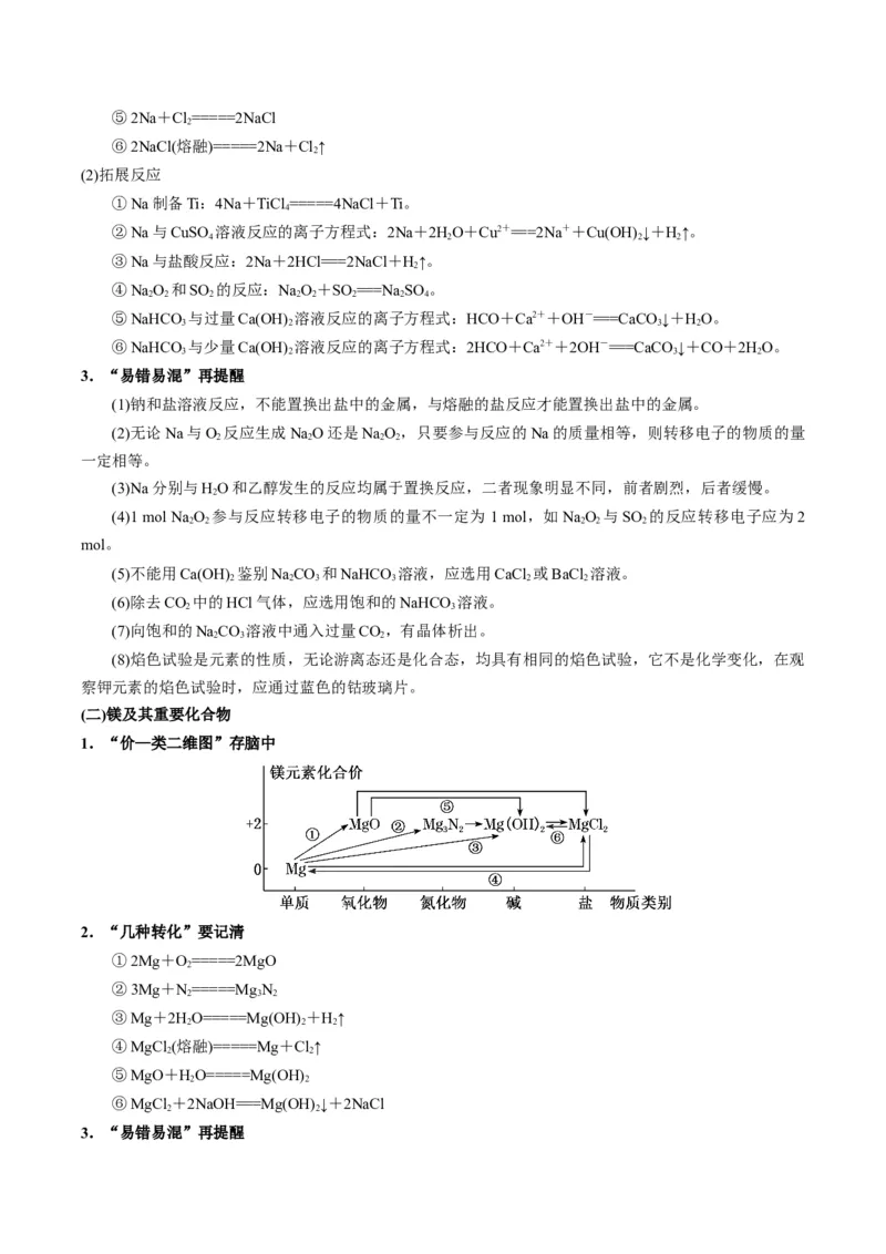重难点06常见无机物的性质、用途与转化-2024年高考化学热点&middot;重点&middot;难点专练（新高考专用）（原卷版）_05高考化学_2024年新高考资料_3.2024专项复习