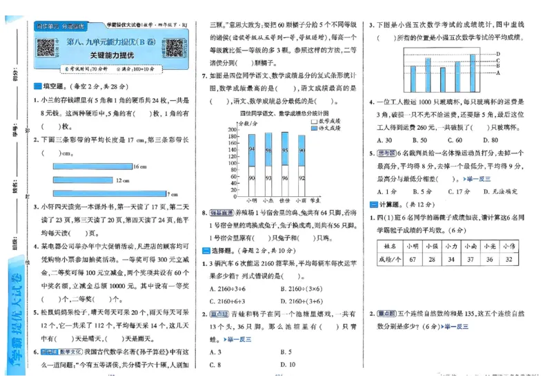 26春4下人教数学学霸提优大试卷_26春人教版数学三下_09、练习题+试卷合集_-26春《提优大试卷》