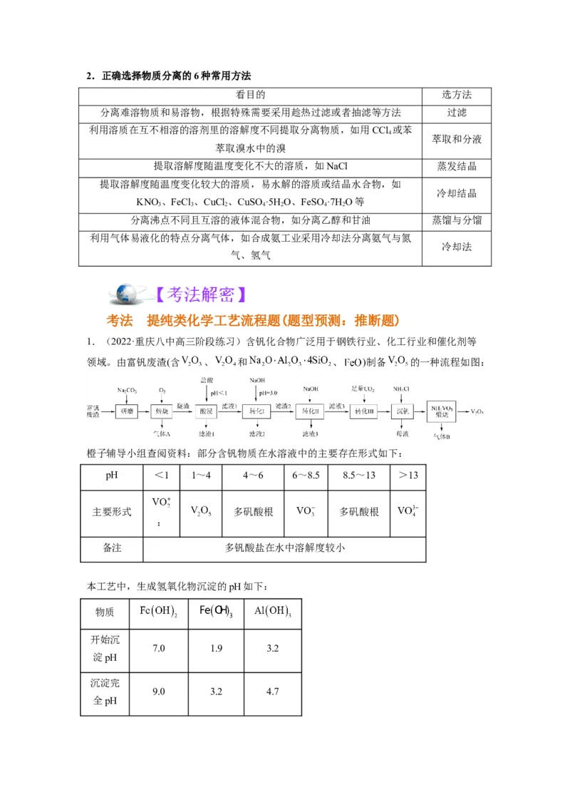 解密12化学工艺流程（讲义）-高频考点解密2022年高考化学二轮复习讲义+分层训练（全国通用）（原卷版）_05高考化学_通用版（老高考）复习资料_2023年复习资料_二轮复习