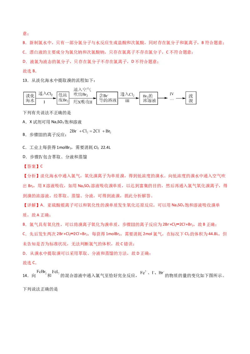 考点巩固卷04非金属及其化合物&nbsp;-2024年高考化学一轮复习考点通关卷（新高考通用）（解析版）_05高考化学_2024年新高考资料_1.2024一轮复习