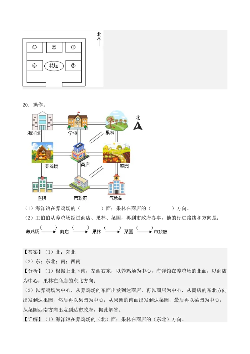 专项训练02：根据路线图确定物体的位置（教师版）-（人教版）_26春人教版数学三下_00、更新资料3月18日_单元复习专项-K48_2025版