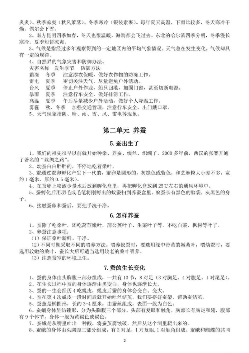 人教粤教版小学科学四年级下册知识点_《小学各科知识点》_小学科学《知识梳理》1-6年级上下册_人教粤教版小学科学3-6年级下册知识梳理