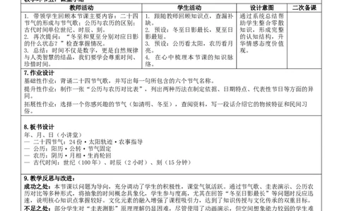 4年、月、日（小讲堂）核心素养教案（表格式）三年级下册数学人教版_26春人教版数学三下_00、教案3套完整版_第2套表格式核心素养教案-全册合在一起_课课教案