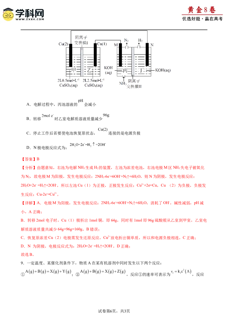 黄金卷04-赢在高考&middot;黄金8卷备战2024年高考化学模拟卷（福建专用）（解析版）_05高考化学_2024年新高考资料_4.2024高考模拟预测试卷