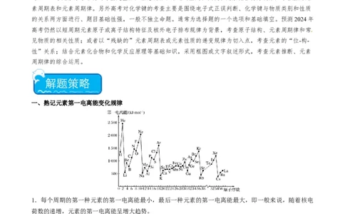 重难点04元素推断与元素周期律-（原卷版）_05高考化学_2024年新高考资料_3.2024专项复习_2024年高考化学热点&middot;重点&middot;难点专练（江苏专用）