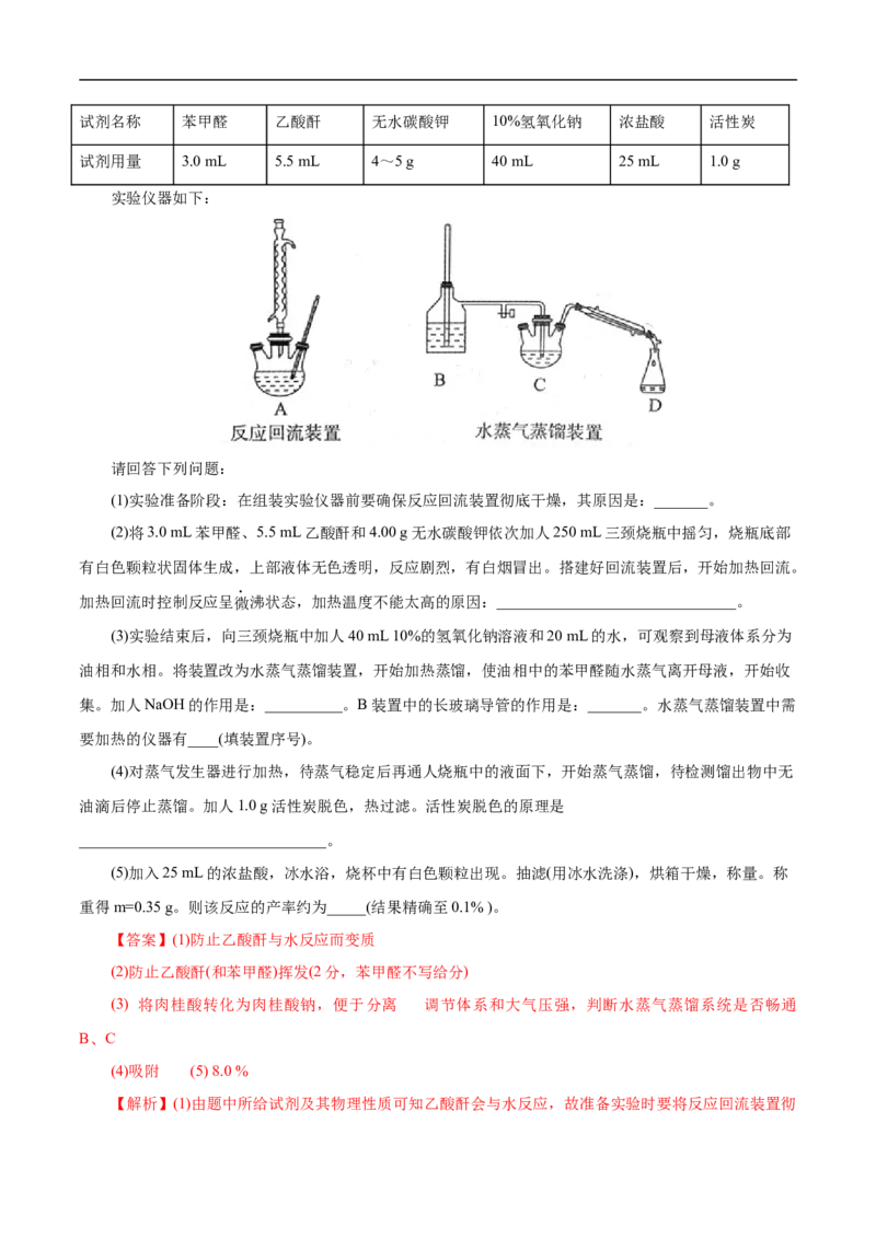 考点51物质的制备（解析版）_05高考化学_通用版（老高考）复习资料_2023年复习资料_一轮复习_备战2023年高考化学一轮复习考点帮（全国通用）