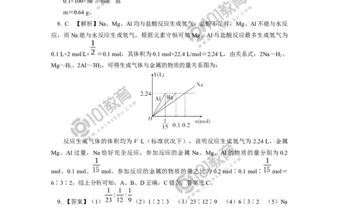 必修1第三章第二节金属材料（1）同步练习_新人教版高中化学必修一、二_新人教版高中化学必修上册_101教育高一化学配套学案和练习