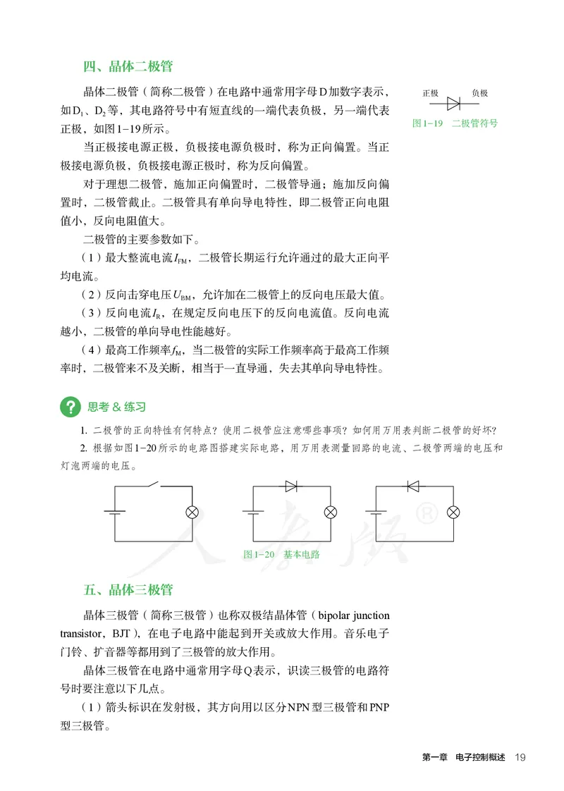 普通高中教科书&middot;通用技术选择性必修电子控制技术(1)_高中全套电子教材及答案。_01高中电子教材全套_通用技术_人教版_高中年级_选择性必修1
