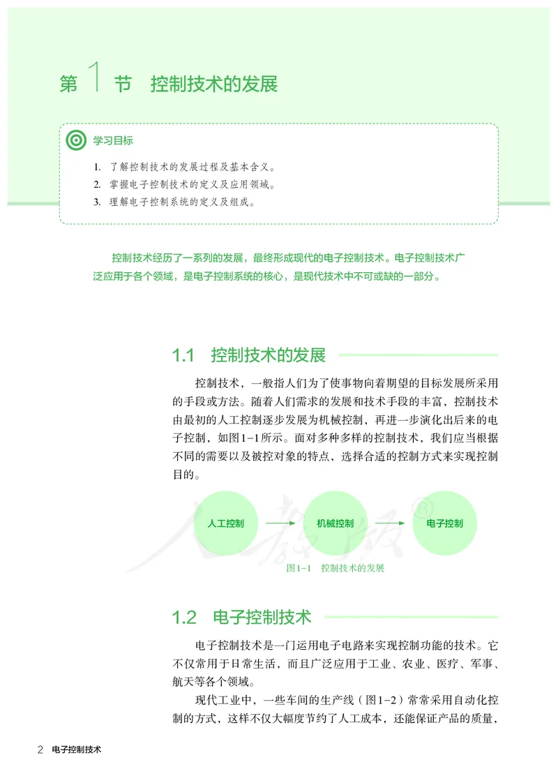 普通高中教科书&middot;通用技术选择性必修电子控制技术(1)_高中全套电子教材及答案。_01高中电子教材全套_通用技术_人教版_高中年级_选择性必修1
