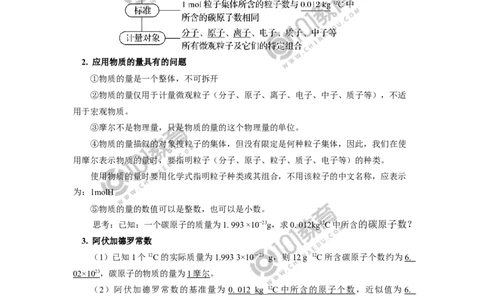 必修1第二章第三节物质的量（1）_新人教版高中化学必修一、二_新人教版高中化学必修上册_101教育高一化学配套学案和练习