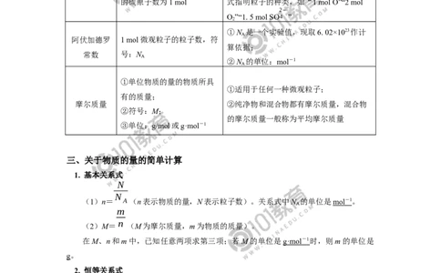 必修1第二章第三节物质的量（1）_新人教版高中化学必修一、二_新人教版高中化学必修上册_101教育高一化学配套学案和练习