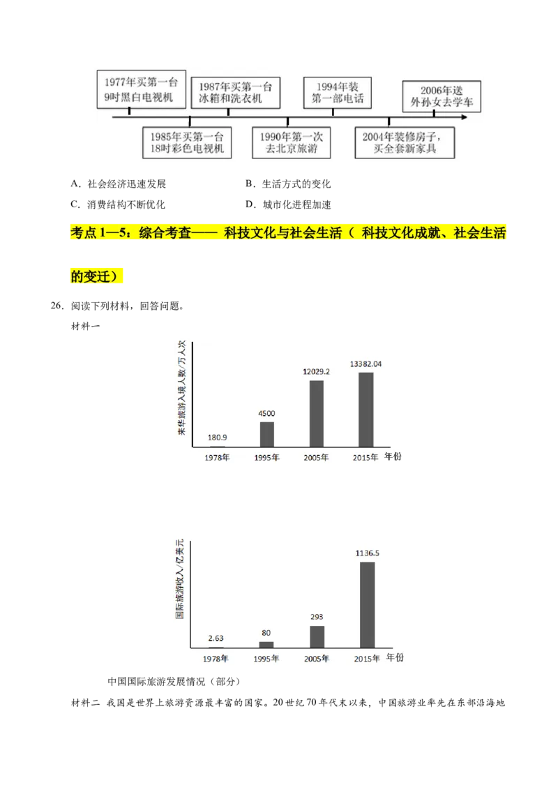 第六单元科技文化与社会生活（考点梳理卷）（学生版）_新八下历史_00、更新资料3月23日_第二套(4)_单元知识复习专项-U89_2025版