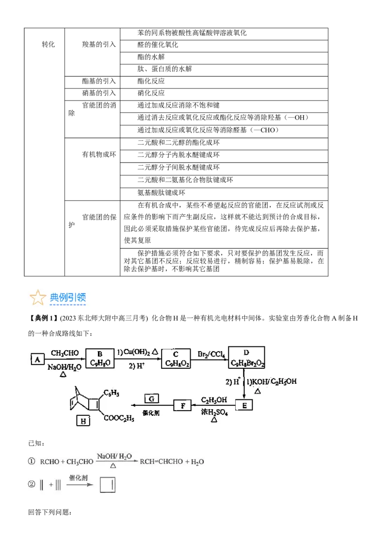 考点5有机合成及推断（核心考点精讲精练）-备战2024年高考化学一轮复习考点帮（新高考专用）（原卷版）_05高考化学_新高考复习资料_2024年新高考资料_一轮复习资料_第9章有机化学基础