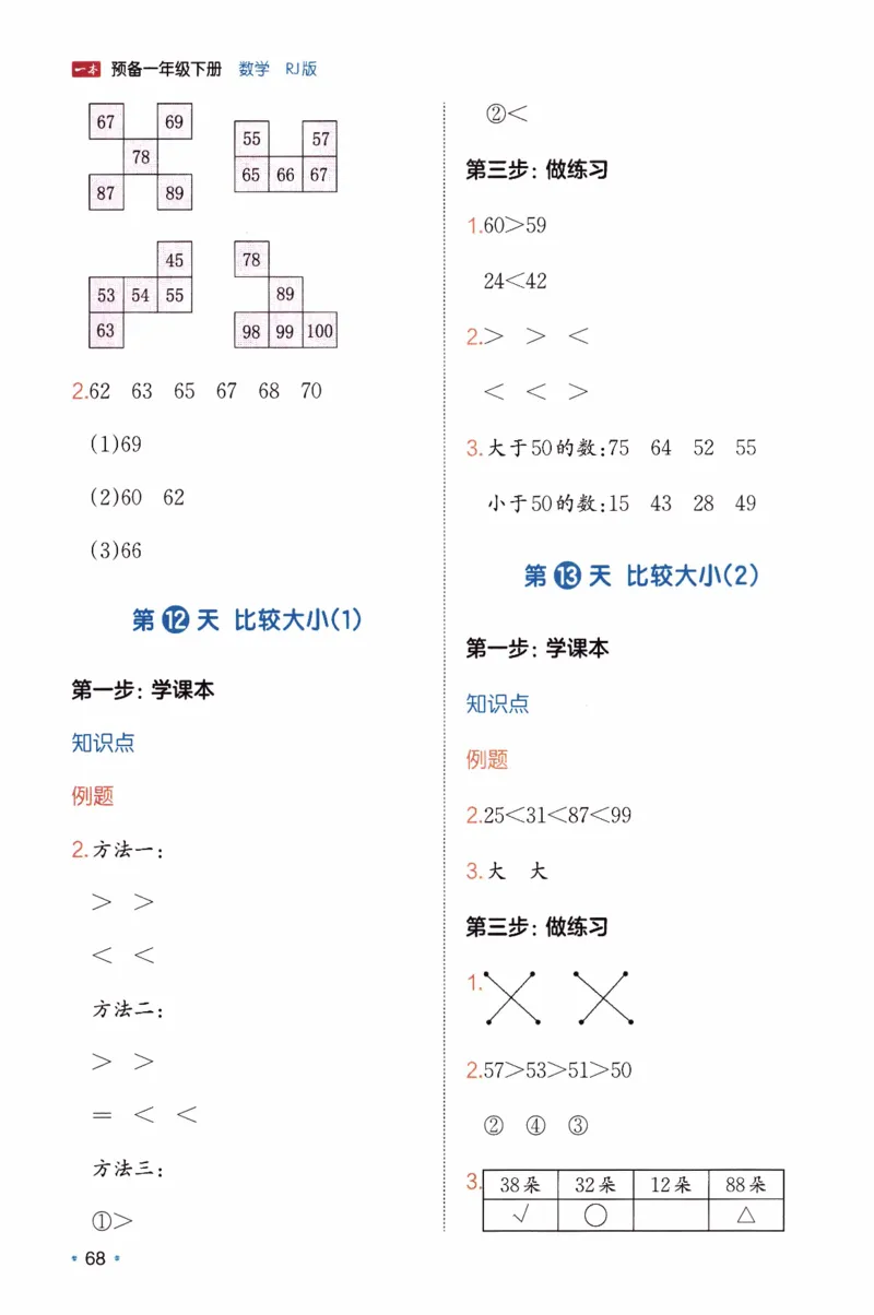 26春《一本预备一年级下册》人教数学_26春人教版数学三下_09、练习题+试卷合集_-26春《预备新学期》_26春《一本预备1年级下册》人教数学