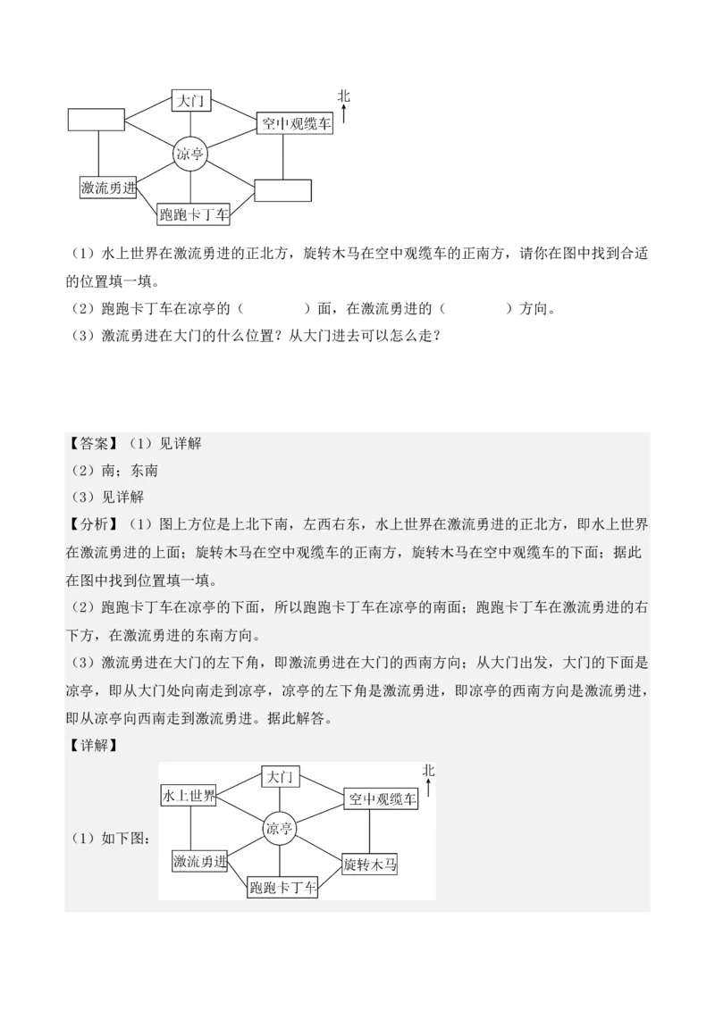 专项突破02：位置与方向（一）解决问题（4大考点）（教师版）-（人教版）_26春人教版数学三下_00、更新资料3月18日_单元复习专项-K48_2025版