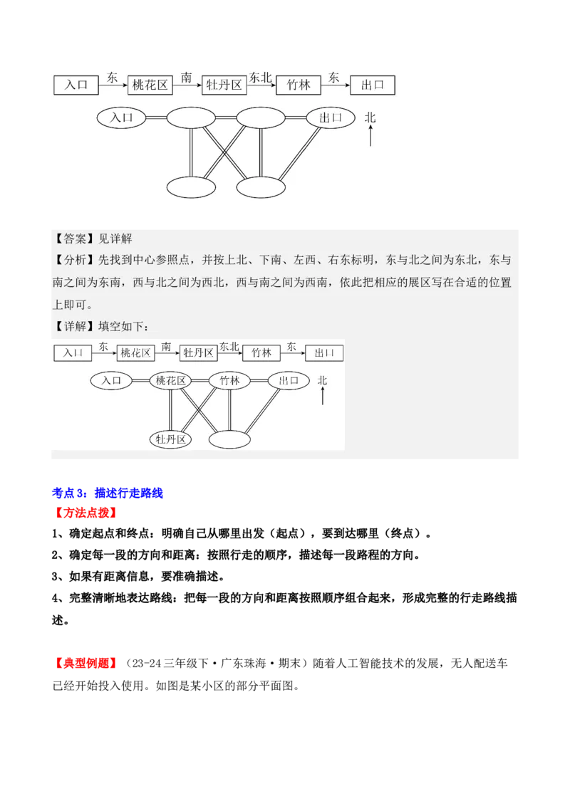 专项突破02：位置与方向（一）解决问题（4大考点）（教师版）-（人教版）_26春人教版数学三下_00、更新资料3月18日_单元复习专项-K48_2025版