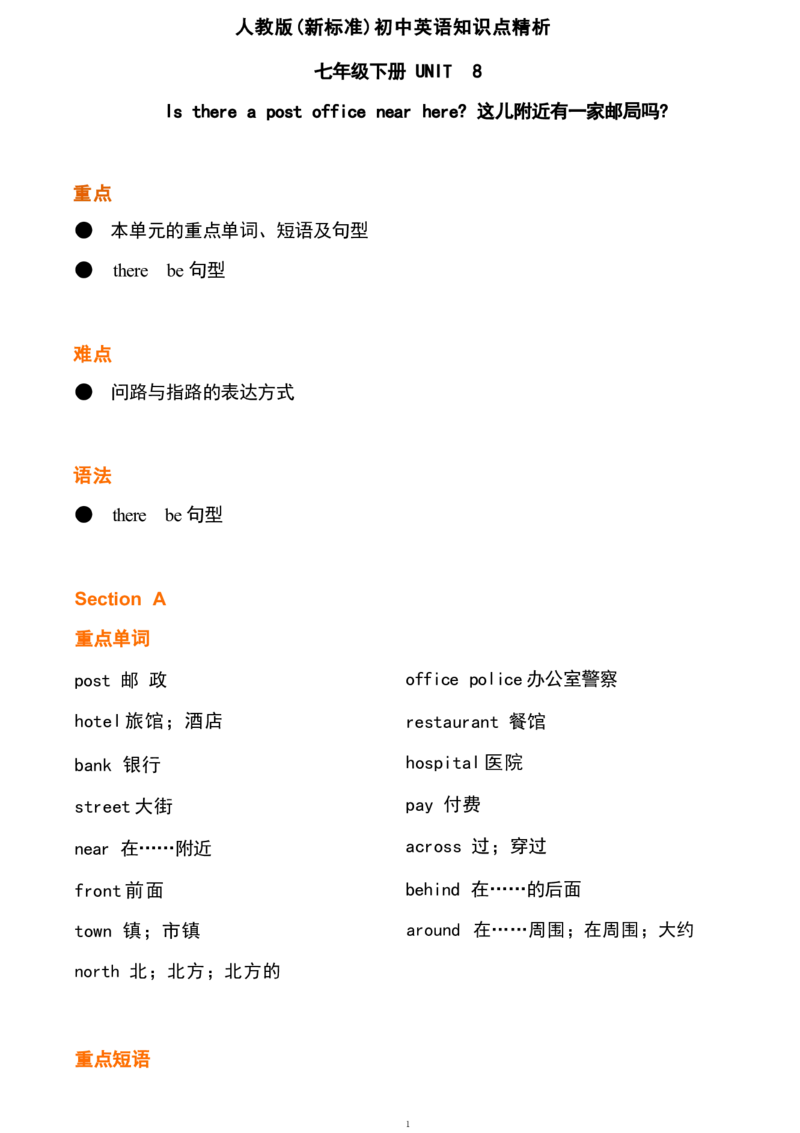 1_24秋《初中各科知识点梳理》_初中英语《知识梳理》7-9年级上下册_重点知识_人教版初中英语_下册_七下_unit8