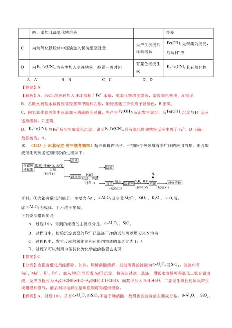 题型07化学实验基础（选择题）（解析版）_05高考化学_2024年新高考资料_2.2024二轮复习_2024年高考化学二轮热点题型归纳与变式演练（新高考通用）