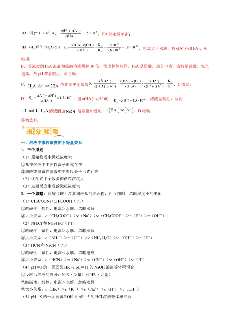 题型14电解质溶液（解析版）_05高考化学_2024年新高考资料_2.2024二轮复习_2024年高考化学二轮热点题型归纳与变式演练（新高考通用）