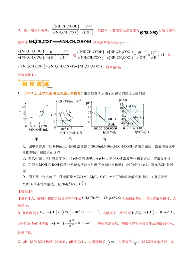 题型14电解质溶液（解析版）_05高考化学_2024年新高考资料_2.2024二轮复习_2024年高考化学二轮热点题型归纳与变式演练（新高考通用）