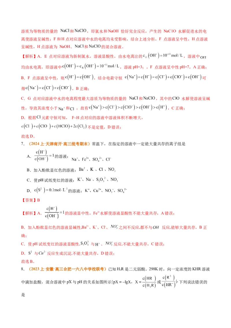 题型14电解质溶液（解析版）_05高考化学_2024年新高考资料_2.2024二轮复习_2024年高考化学二轮热点题型归纳与变式演练（新高考通用）