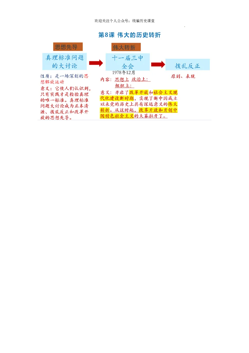 3.8伟大的历史转折教学设计2025-2026学年统编版八年级历史下学期_新八下历史_00、更新资料3月23日_新版_第三套_教学设计