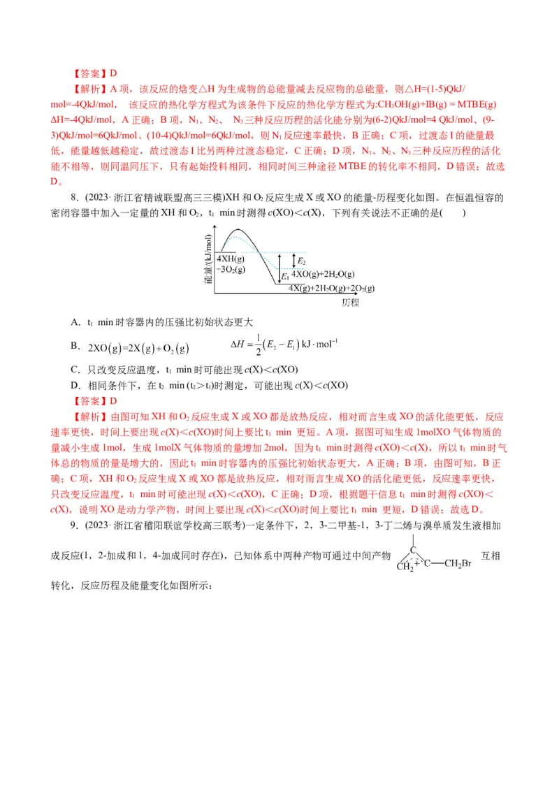 重难点突破反应机理的图象分析与应用(解析版)_05高考化学_2024年新高考资料_2.2024二轮复习_2024年高考化学二轮复习讲练测（新教材新高考）