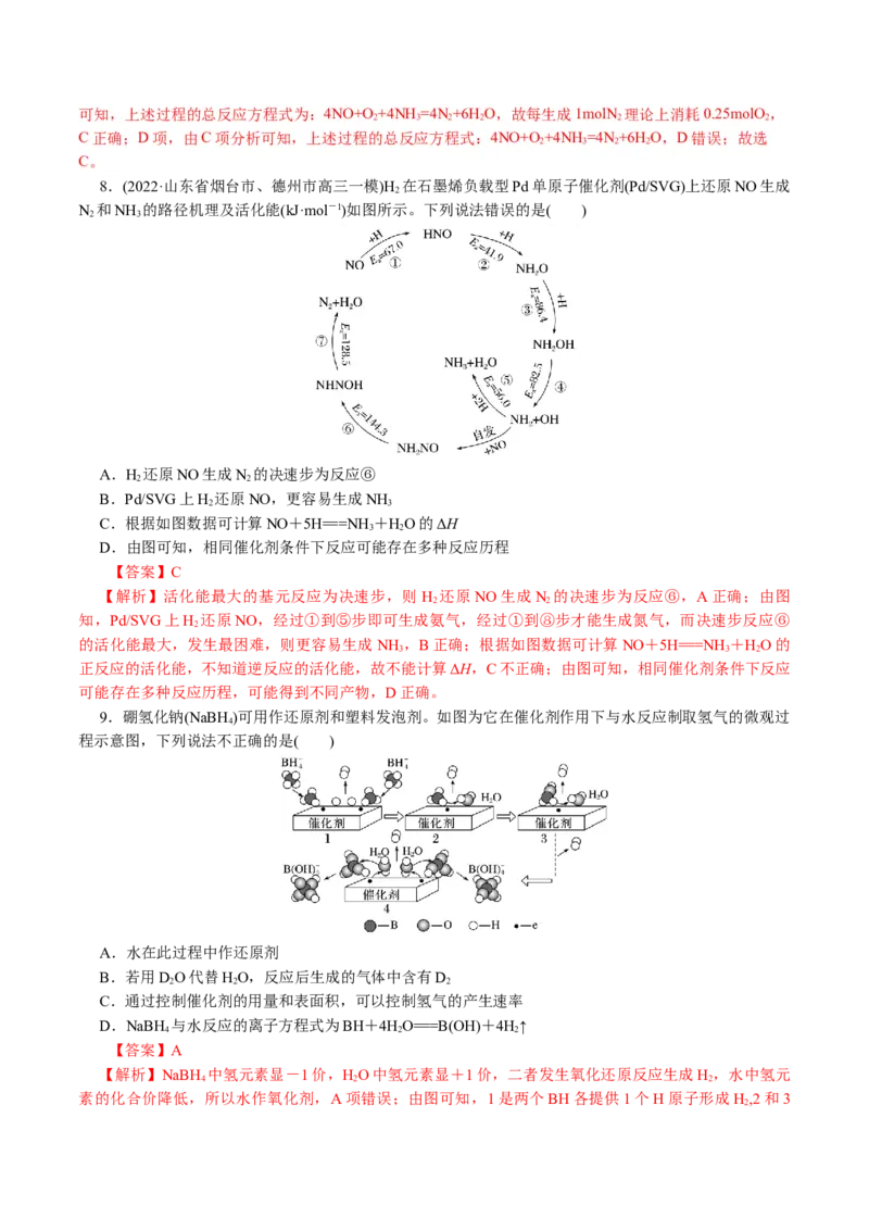 重难点突破反应机理的图象分析与应用(解析版)_05高考化学_2024年新高考资料_2.2024二轮复习_2024年高考化学二轮复习讲练测（新教材新高考）