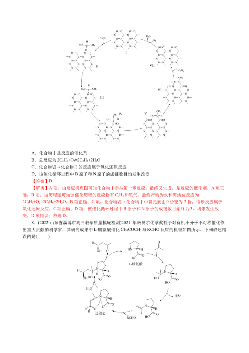 重难点突破反应机理的图象分析与应用(解析版)_05高考化学_2024年新高考资料_2.2024二轮复习_2024年高考化学二轮复习讲练测（新教材新高考）