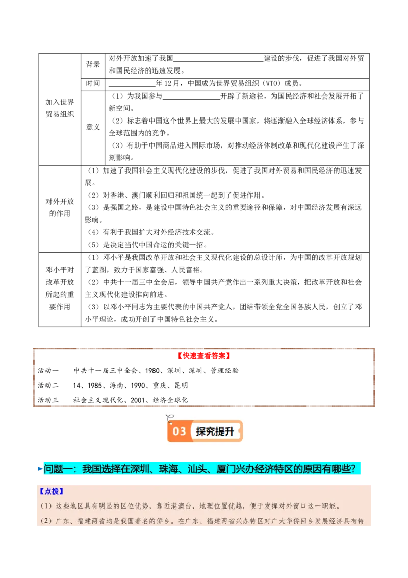 第9课对外开放（教师版）_新八下历史_00、更新资料3月23日_第二套(4)_同步讲义-U15_2025版