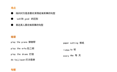 1_《小学各科知识点》_小学英语《知识梳理》3-6年级上下册_上册_鲁科版小学英语3-5年级上册重点知识_四上_U2