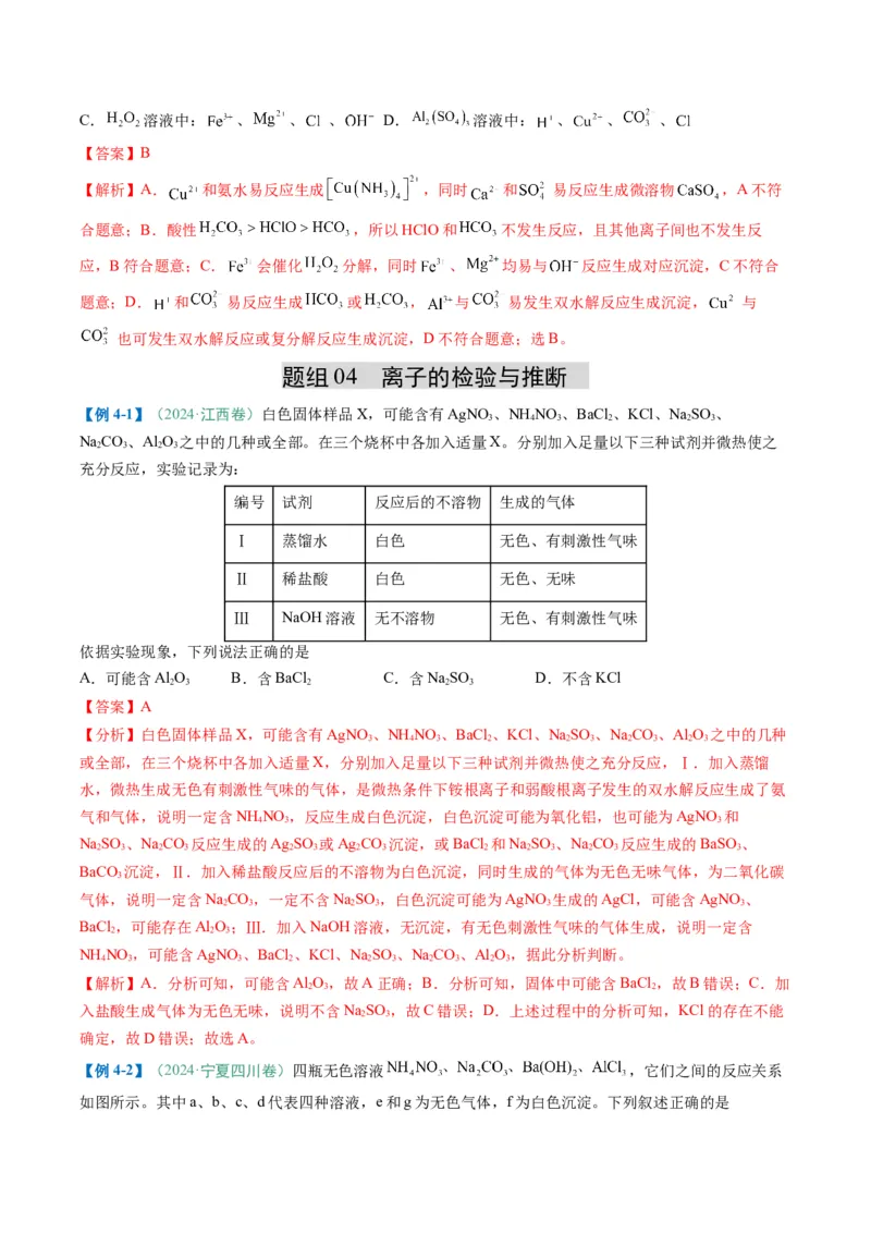 题型05离子反应-2025年高考化学二轮热点题型归纳与变式演练（新高考通用）（解析版）_05高考化学_2025年新高考资料_二轮复习