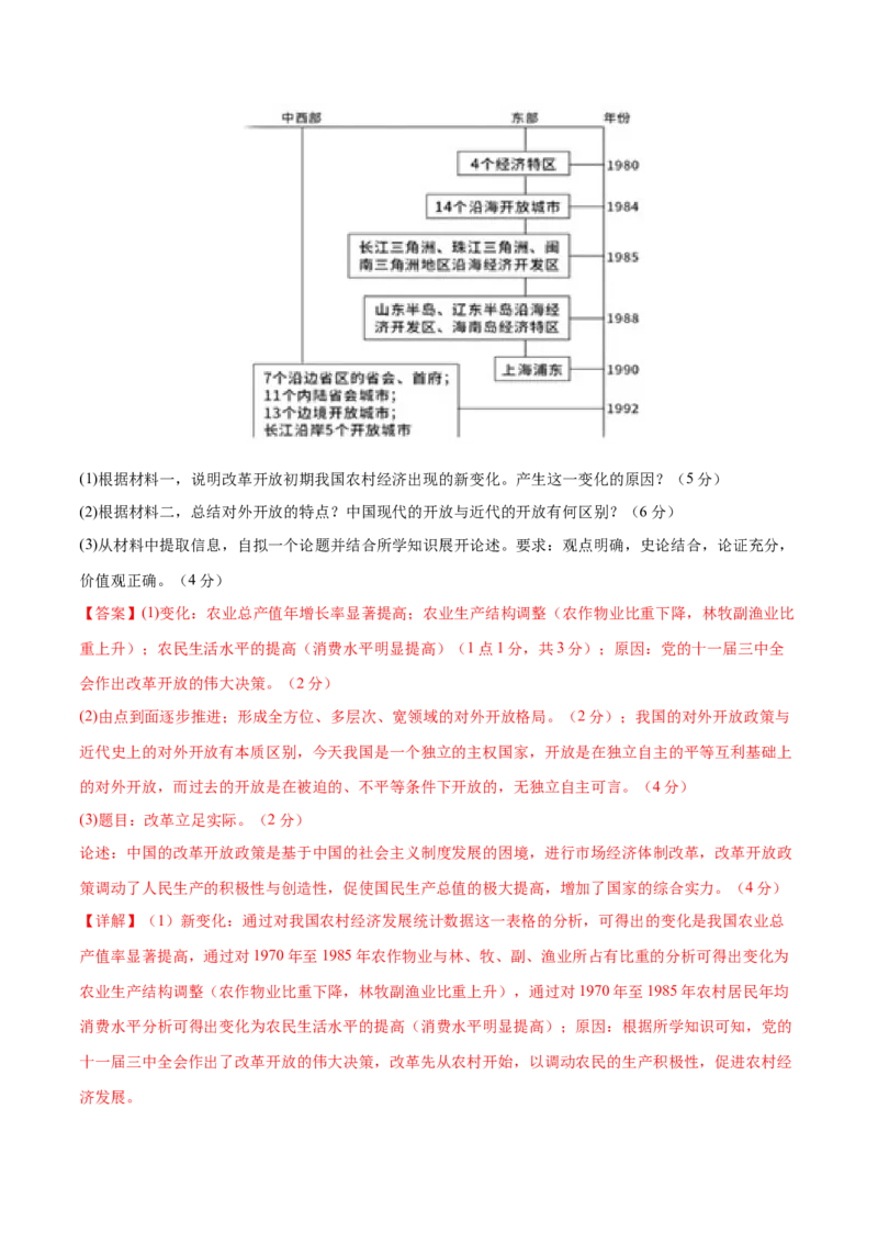 期末培优卷（解析版）_新八下历史_19、赠送其它资料_旧版_07习题试卷8下历史_4、期末试卷_期末培优卷-2022-2023学年八年级历史下学期期中期末考点大串讲（部编版）