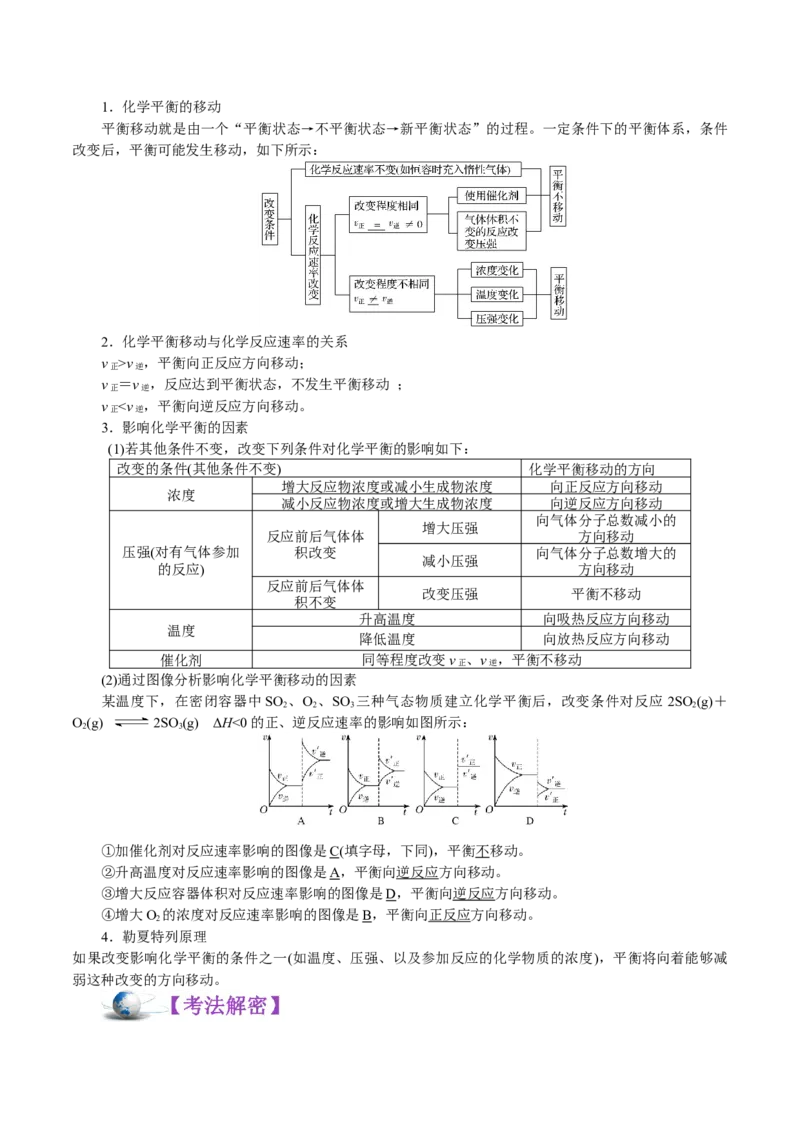 解密09化学反应速率与平衡(讲义)-高频考点解密2021年高考化学二轮复习讲义+分层训练_05高考化学_新高考复习资料_2021新高考资料