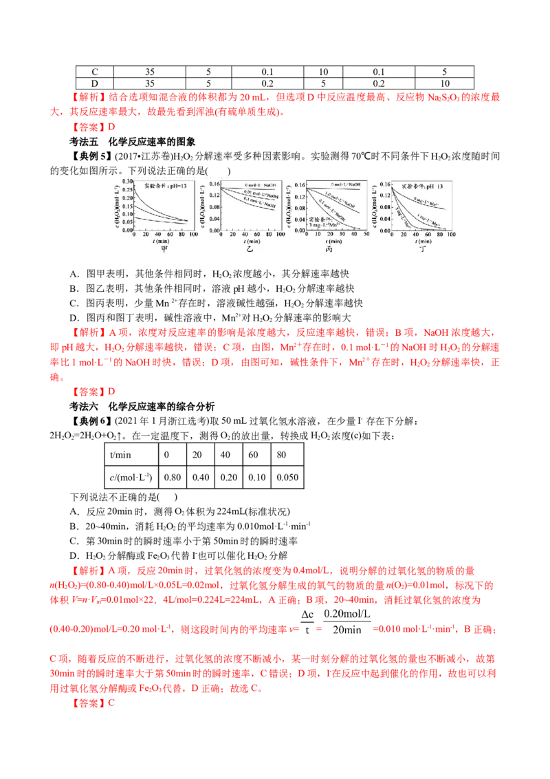 解密09化学反应速率与平衡(讲义)-高频考点解密2021年高考化学二轮复习讲义+分层训练_05高考化学_新高考复习资料_2021新高考资料