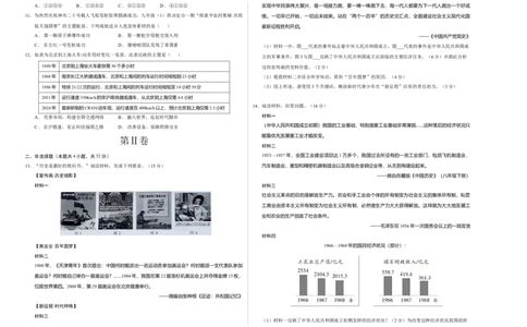 八年级历史期末模拟卷（考试版A3）测试范围：八下全册（湖南长沙专用）_新八下历史_19、赠送其它资料_旧版_2025期末_8下历史