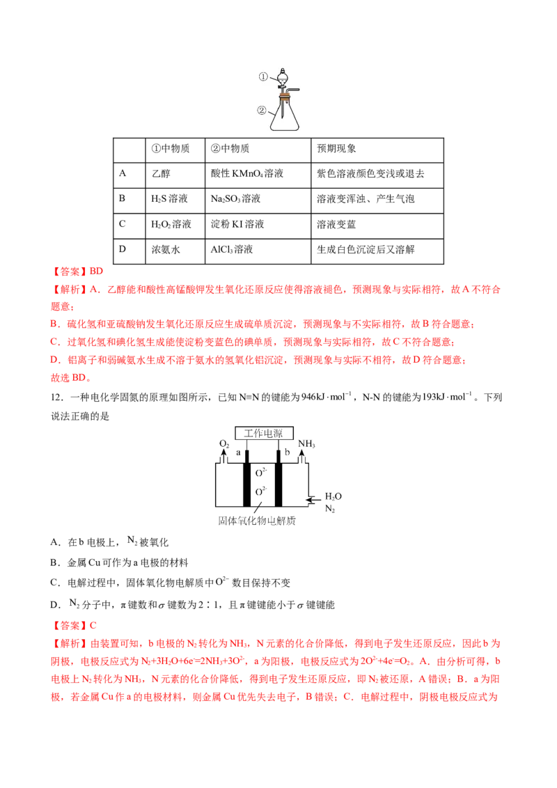 黄金卷01-赢在高考&middot;黄金8卷备战2024年高考化学模拟卷（山东专用）（解析版）_05高考化学_2024年新高考资料_4.2024高考模拟预测试卷