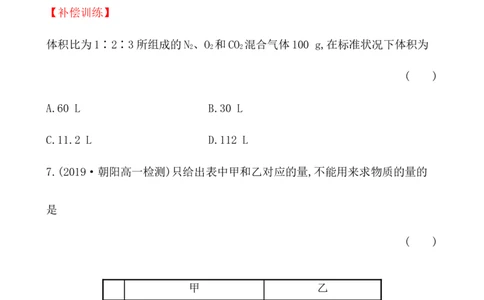2020学年新人教版必修1：2.3.2气体摩尔体积作业_化学课件_新人教版高一化学必修一同步练习_2.3物质的量同步练习（3课时，6份，含解析）
